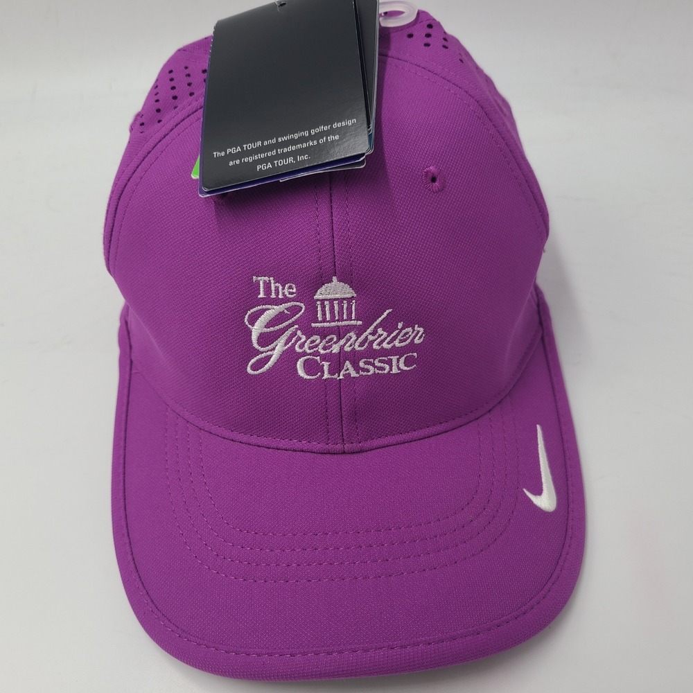 Women The Greenbrier Classic Hat Adjustable Nike Purple White Golf Tournament